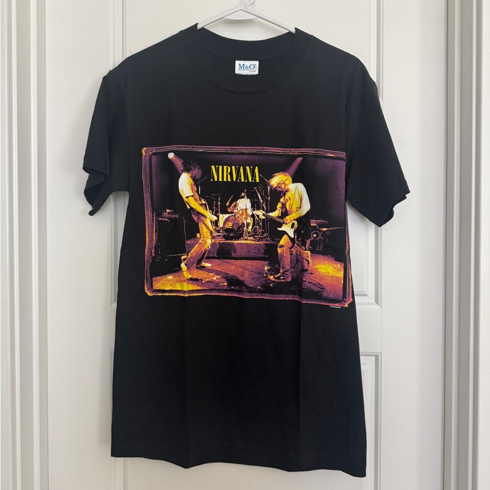 Nirvana Muddy Banks Of The Wishkah Vintage Style Tee Faded Black MODERN Print